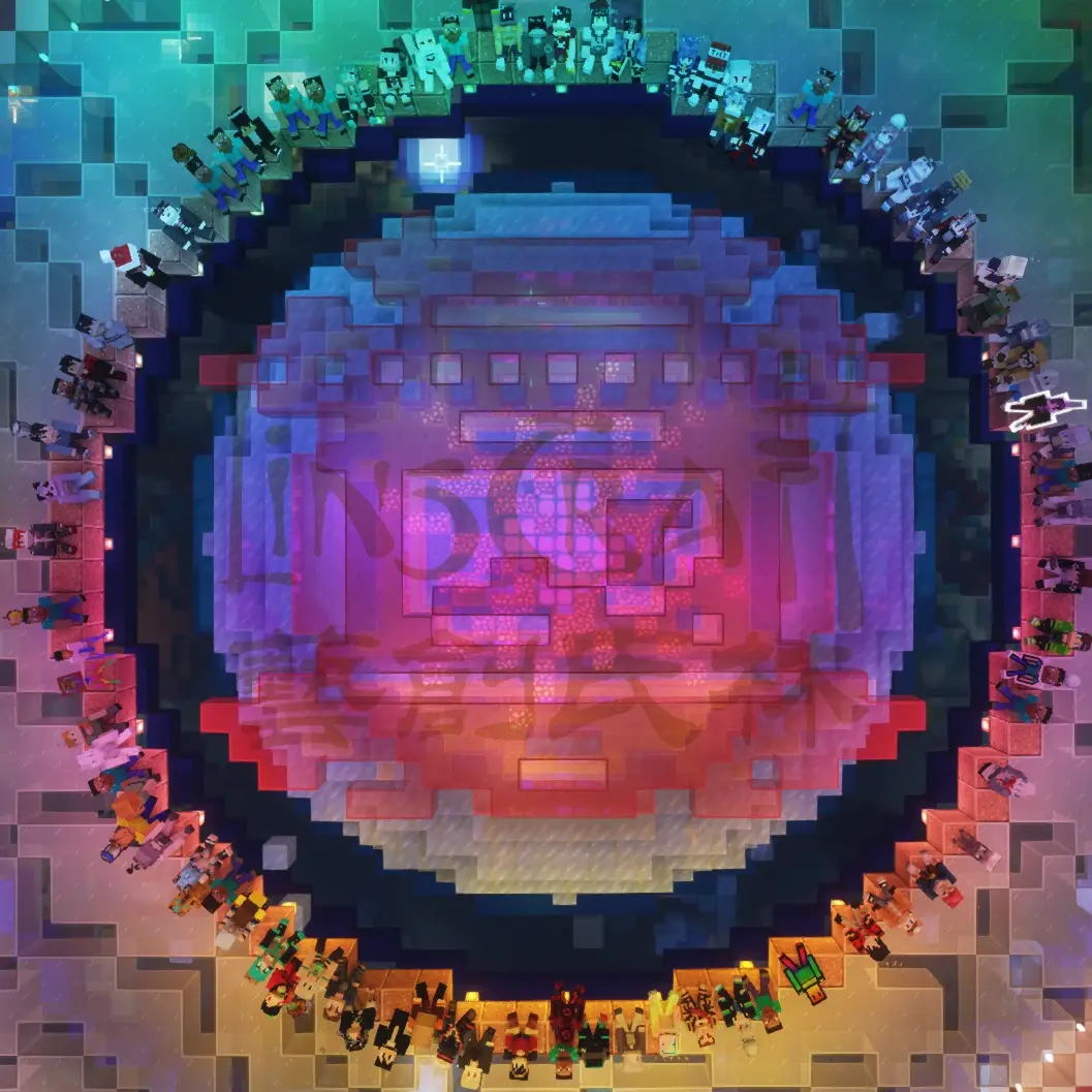 Minecraft 跨年元旦晚会 2022 俯视合影